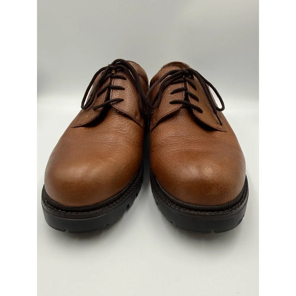 Dockers Tucson Brown Leather Grain Oxfords Mens 8.5W Wide 90-4057 Lug Sole Shoes
